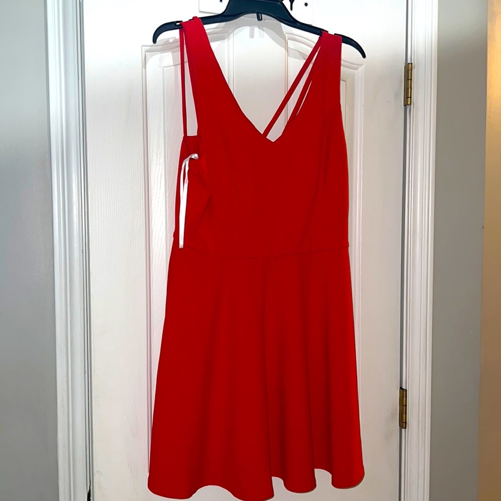 By & By Red A-line Evening Dress